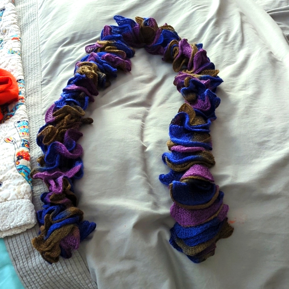 Hand knitted scarf